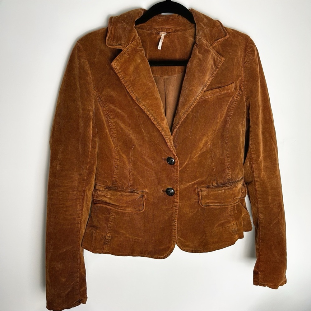 Free People Tan Corduroy Blazer